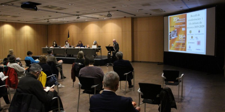 La presentació de la darrera publicació de la SAC, ahir a Andorra la Vella.