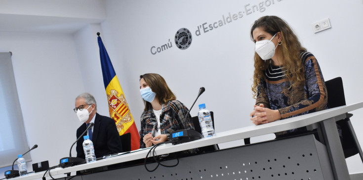 Un moment de la roda de premsa de presentació del programa Aptitude a Escaldes-Engordany.