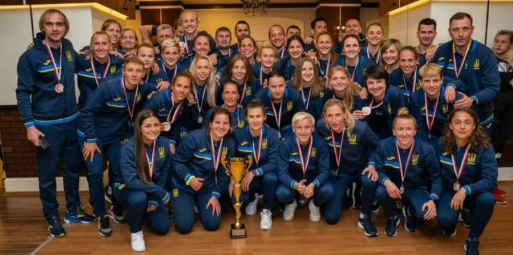 La selecció femenina d’Ucraïna.