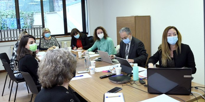 La reunió d’ahir del grup de treball interministerial.