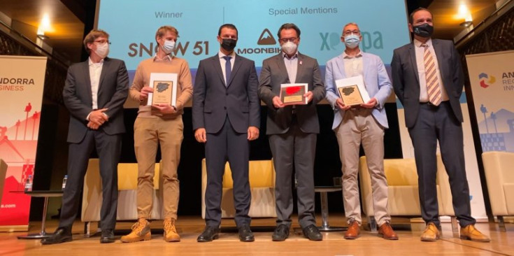 Els premiats en la primera edició de l’Andorra Sports Startup Challenge.