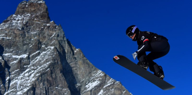 Maeva Estevez en una competició a Cervinia.