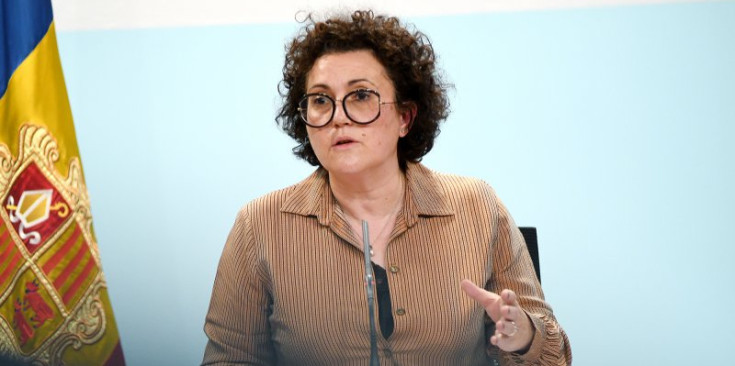 La ministra d’Afers Socials, Joventut i Igualtat, Judith Pallarés, durant la seva compareixença d’ahir.