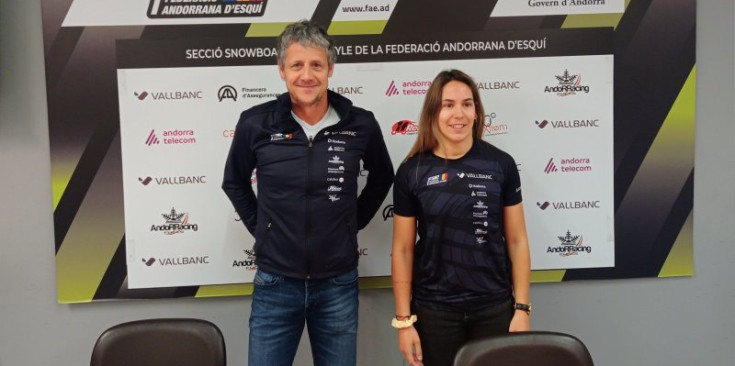 Carles Visa i Maeva Estevez, ahir durant la compareixença per anunciar el balanç de la temporada d’SBX.