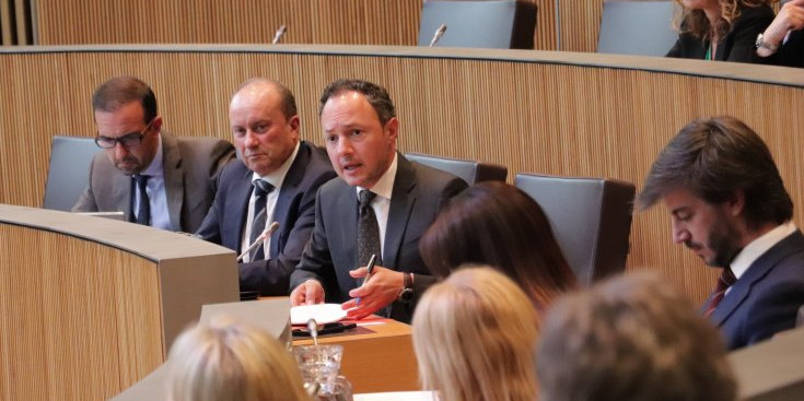 El cap de Govern, Xavier Espot, en una intervenció ahir al Consell.