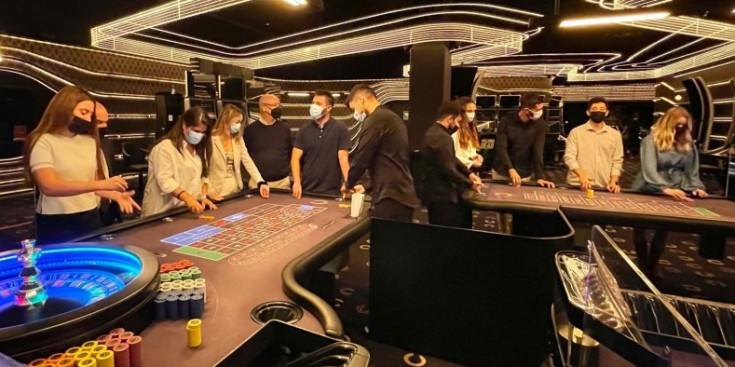 Una taula de joc d'un casino.