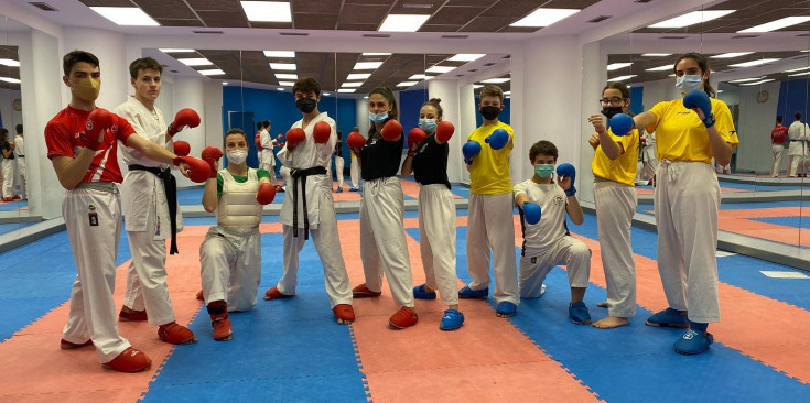 Els competidors del Karate Xavi Andorra.