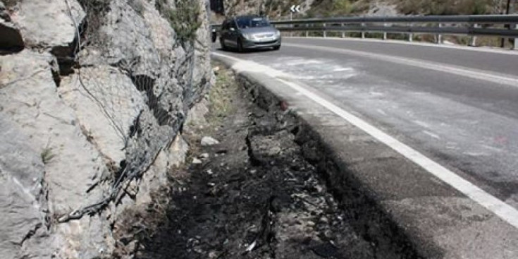 El lloc de l’accident a la C-14.