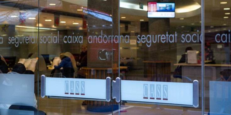 L’entrada a la Caixa Andorrana de la Seguretat Social (CASS).