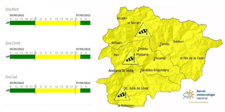 L'avís groc per vent activat de cara a aquest divendres.