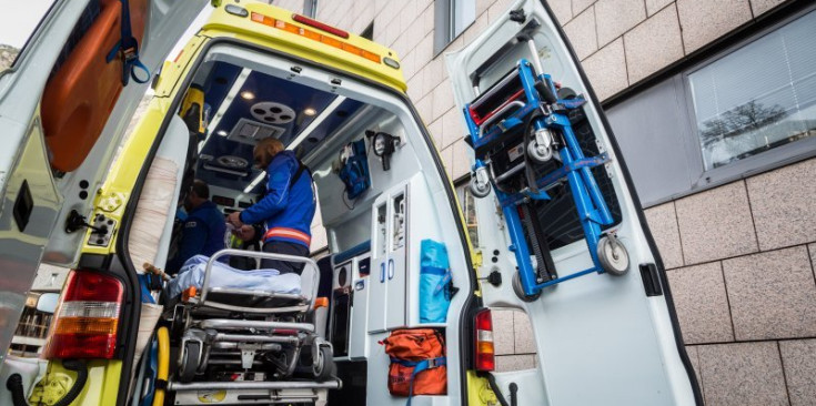 L’interior d’una ambulància.