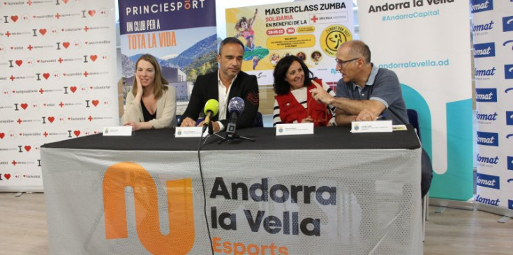 Marta Luque, Alain Cabanes, Maria Alonso i Josep Tudó, ahir.