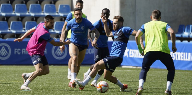 Un entrenament de l’FC Andorra.