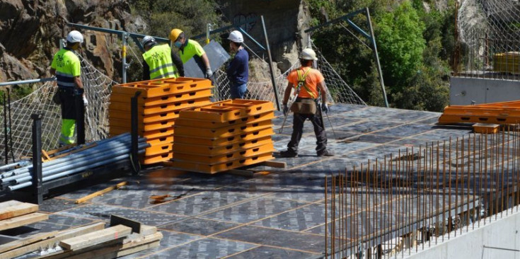 Treballadors del sector de la construcció.