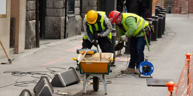 Treballadors del sector de la construcció.