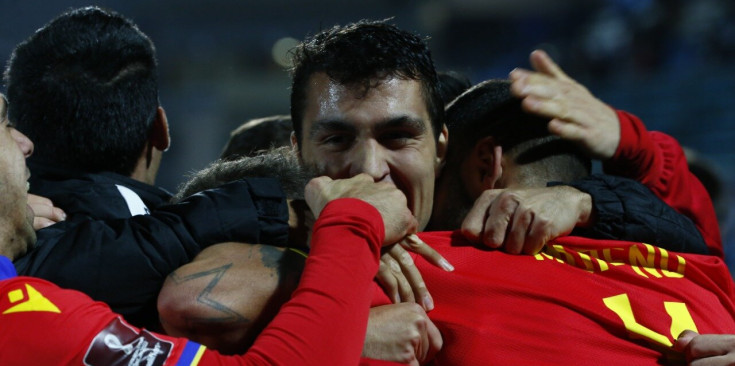 Cervós celebra un desl gols d’Andorra contra San Marino en el passat European Qualifiers.
