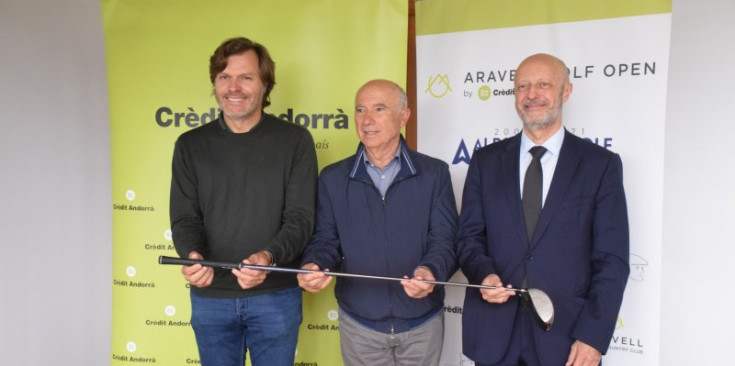 La presentació del torneig, ahir a Aravell.