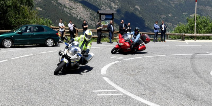 Presentació de la prova pilot a la CS-340 del Coll d’Ordino de la campanya per a la reducció dels accidents de trànsit