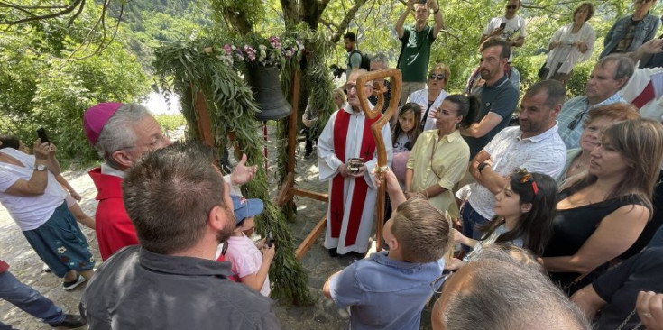 Un moment de la celebració de l’aplec de Sant Romà de Vila.