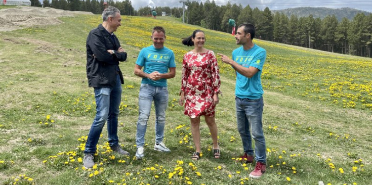 Responsables de Vallnord-Pal Arinsal i el Comú de la Massana, ahir en la presentació de la temporada d’estiu.