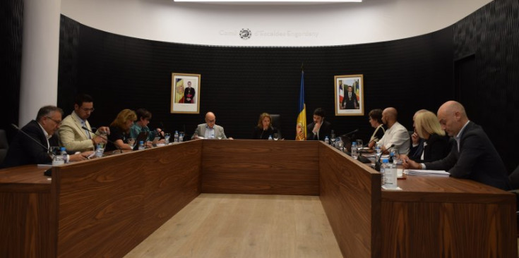 Un moment del Consell de Comú celebrat ahir a Escaldes-Engordany.