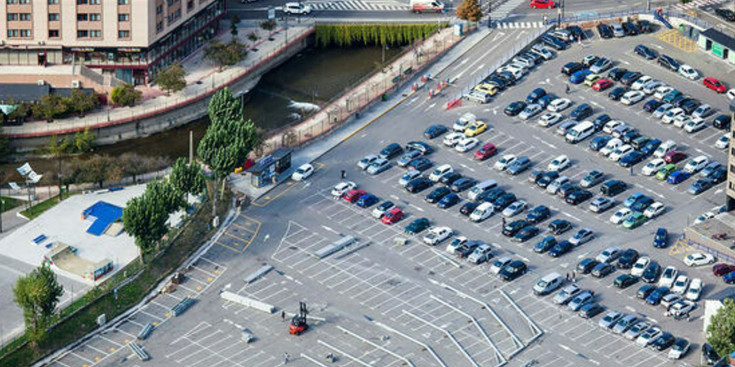 L'aparcament del Parc Central d'Andorra la Vella.