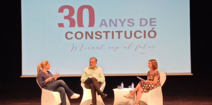 El debat amb el raonador del ciutadà, Marc Vila, la setmana passada al teatre de les Fontetes.