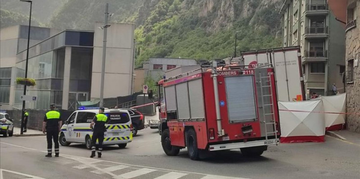 L'accident mortal a l'avinguda Santa Coloma.