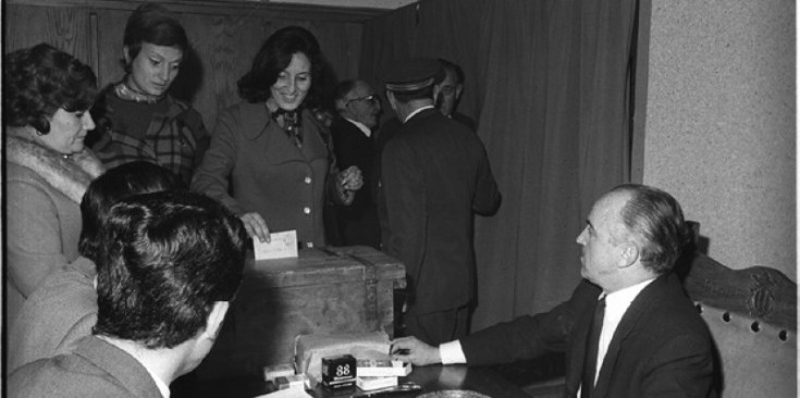 Dones voten el 1971 per primera vegada.