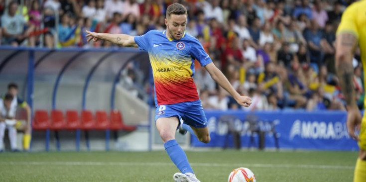 Aguado durant l’últim partit de l’FC Andorra a casa aquesta temporada.