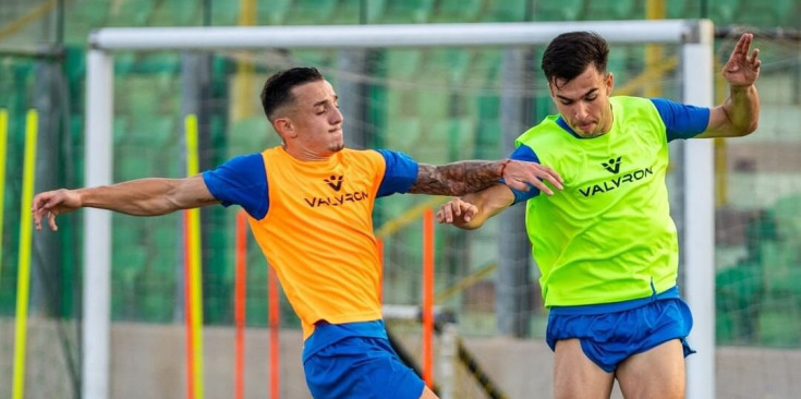 Un instant de l’entrenament de l’Atlètic d’Escaldes a Malta.