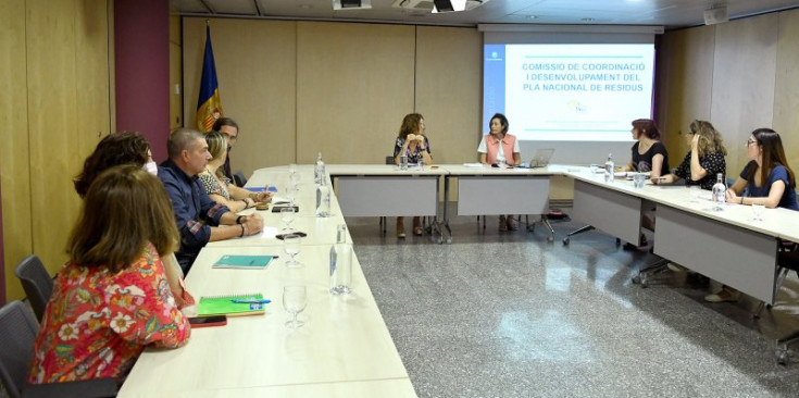 Un moment de la reunió de la comissió de coordinació del PNR.