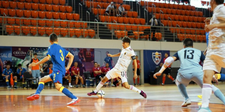 Un instant del duel entre Andorra i Bèlgica d’ahir.