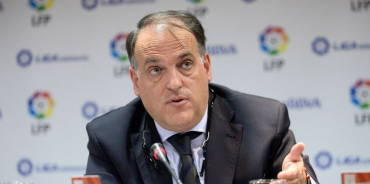 El president de LaLiga, Javier Tebas, en una compareixença.