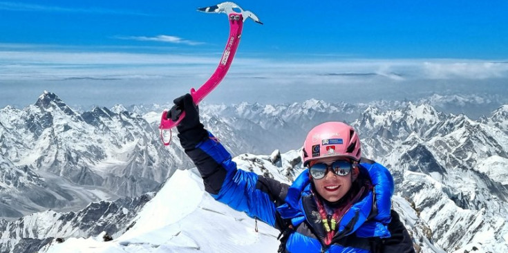 Stefi Troguet, al cim del K2.