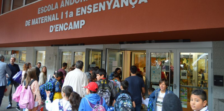 Un moment de l'inici del curs escolar a l'escola de maternal i primera ensenyança d'Encamp.