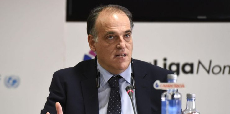 El president de LaLiga, Javier Tebas, en una compareixença.