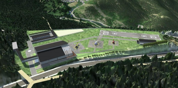 Una imatge virtual del futur heliport a la Caubella.