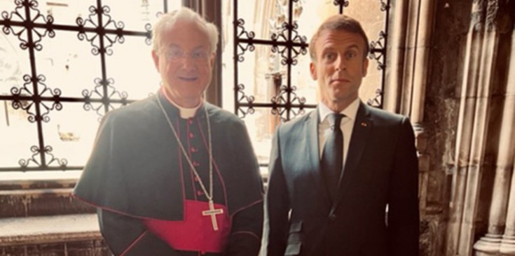 Els coprínceps episcopal i francès, Joan-Enric Vives i Emmanuel Macron, a Londres.