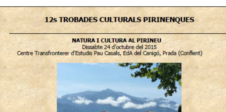 Cartell de les Trobades Culturals Pirinenques 2015