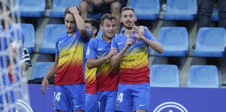 Sergio Molina celebra el seu gol davant l’SD EIbar.
