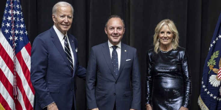 Xavier Espot amb Joe Biden i Jill Biden.