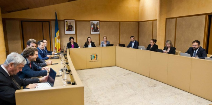 Un moment de la sessió de Consell de Comú d’ahir.