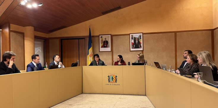 La sessió del Consell de Comú d’ahir a la Massana.