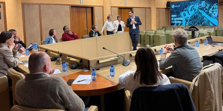 Una de les reunions del Pla de Foment del Cicloturisme.