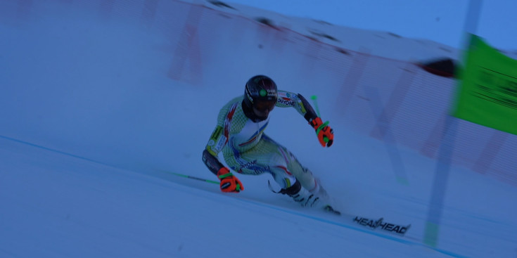 Verdú en un dels entrenaments previs al seu debut a Soelden.