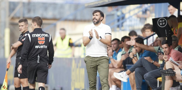 Sarabia durant el darrer partit contra el Vila-real B.