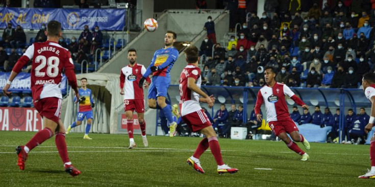 Un instant del partit de l'FC Andorra contra el Celta de Vigo l'any passat, a la Copa del Rei.