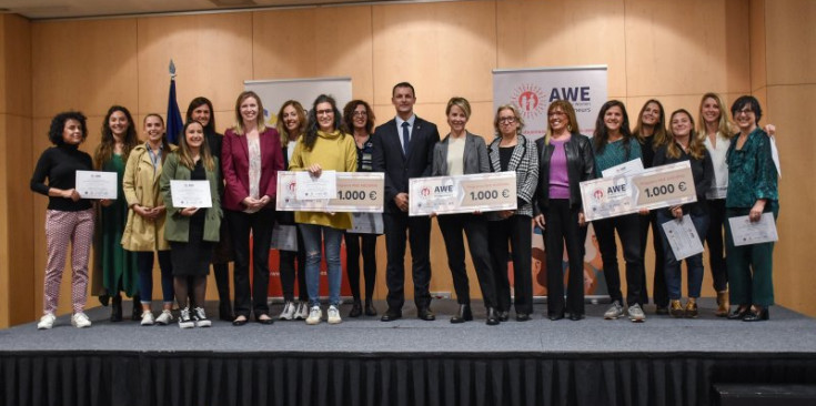 Un instant de l’entrega de premis de l’AWE, celebrada ahir a la tarda.