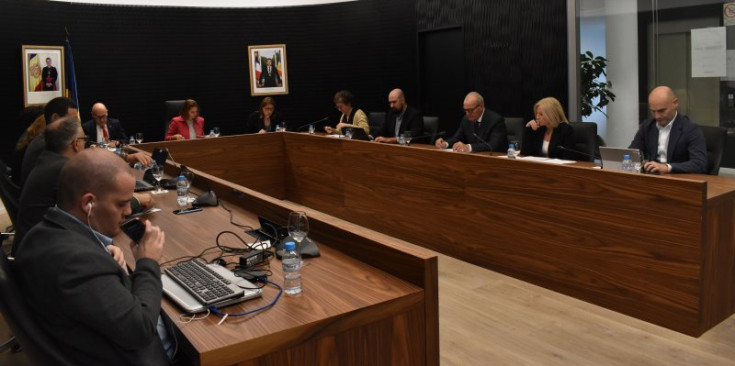 Un moment de la sessió de Consell de Comú d’Escaldes-Engordany, ahir.